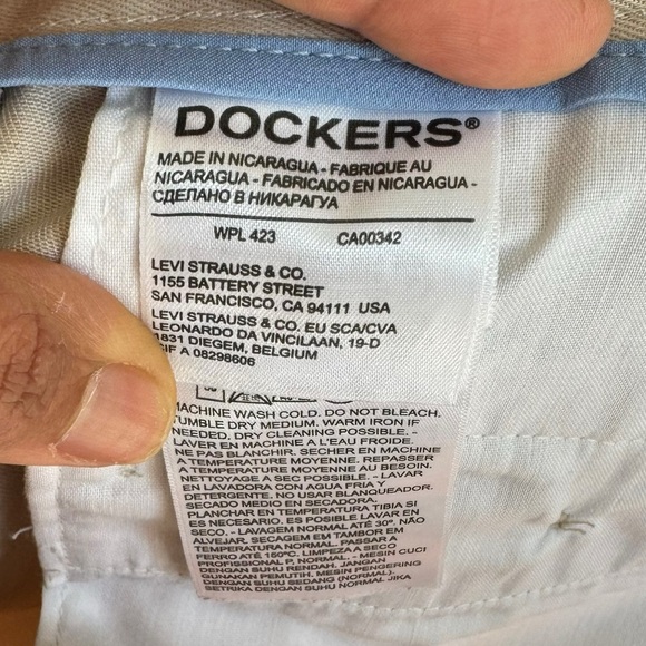 Docker Men's Classic Fit Light‎ Karki Pants  Size W34/L30 - Picture 5 of 10